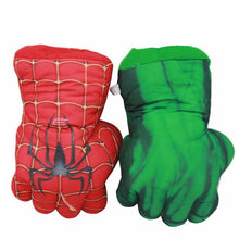 Load image into Gallery viewer, The Avengers Superhero Plush Hulk and Spiderman Gloves Soft 25cm
